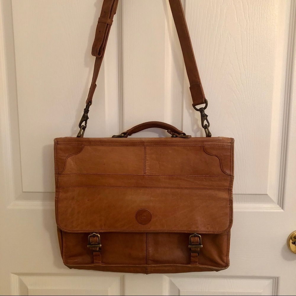 Authentic Dilana Design Vintage Leather Briefcase